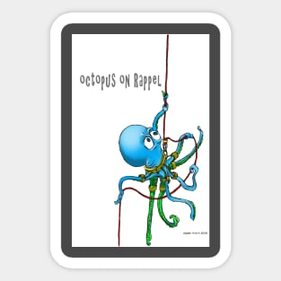 Octopus on on rappel Sticker